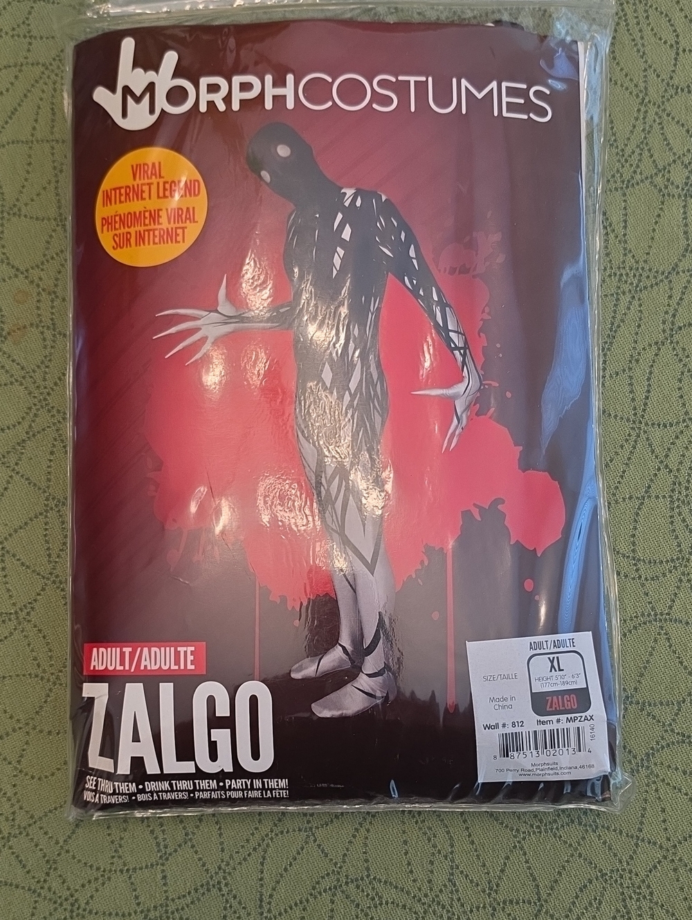 ZALGO Men's Morphsuit Halloween Costume